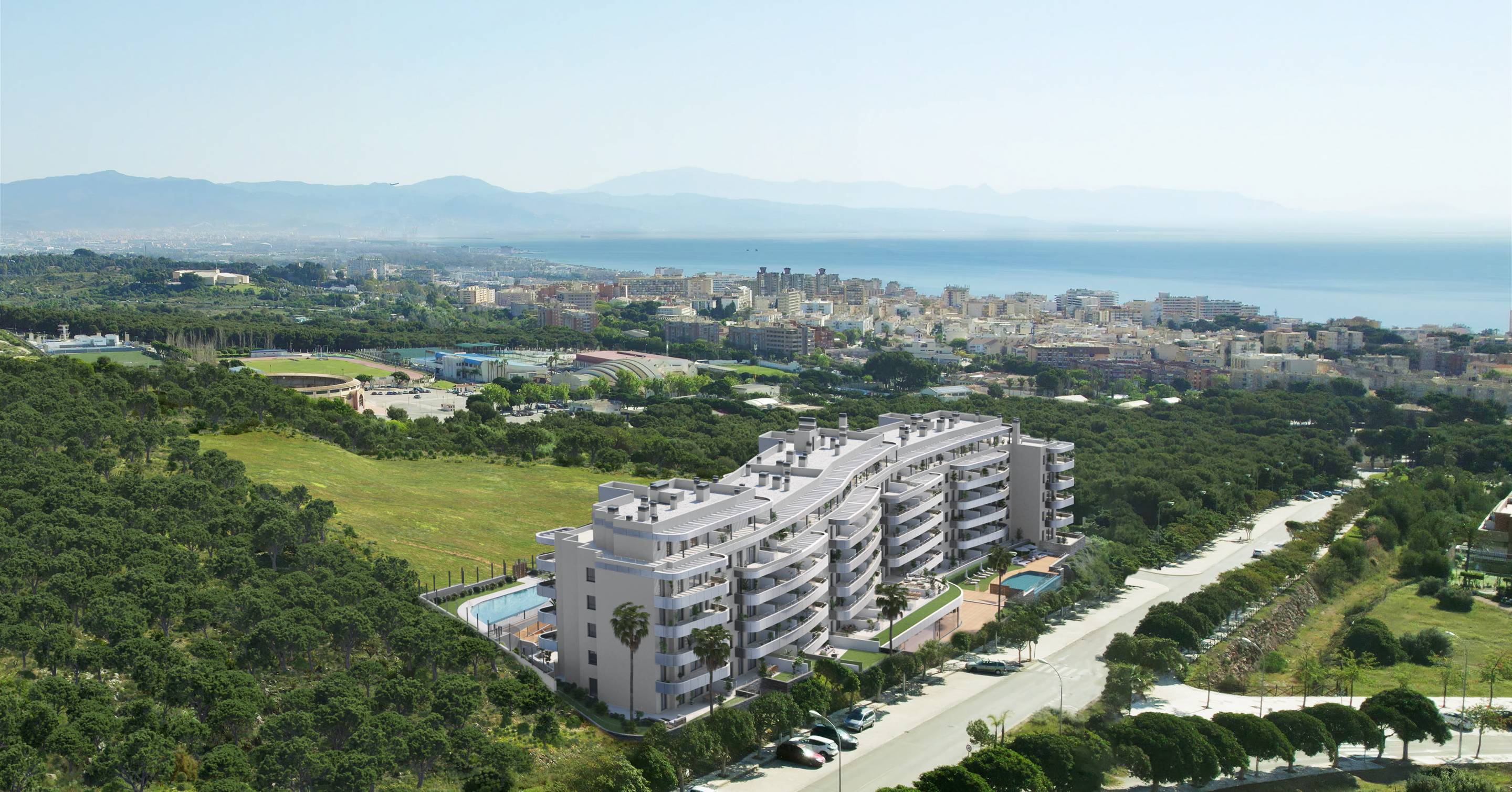 Living area in 4-bedroom new-build apartment, El Saltillo, Torremolinos