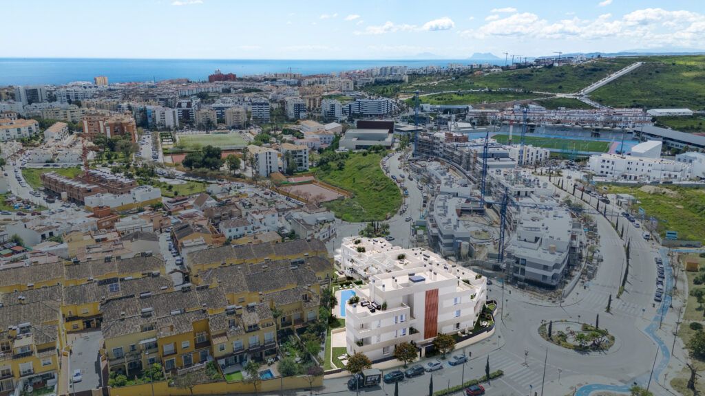 Open-plan living area in 2-bedroom new-build apartment, Centro, Estepona