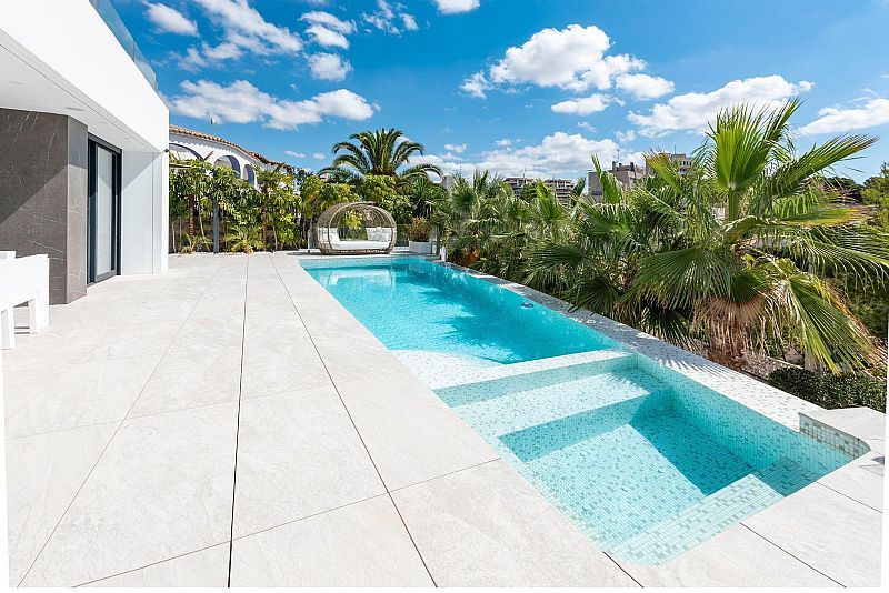 Entrance area of new-build villa in Manzanera, Calpe