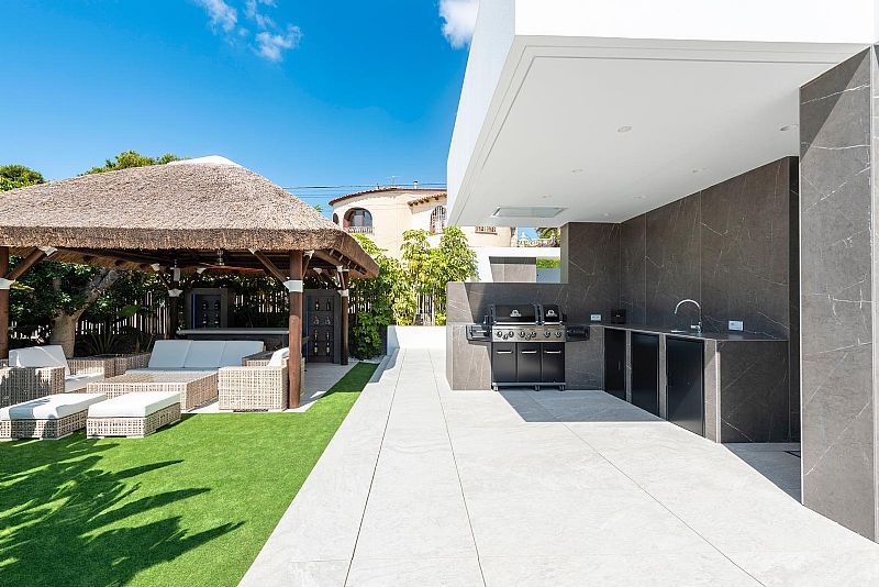 Kitchen worktop and cabinetry in new-build villa, Manzanera