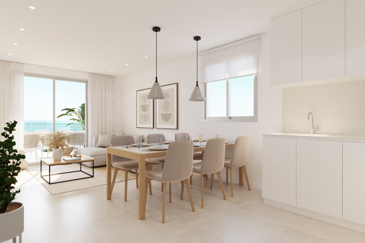 Communal pool area in new-build development, Tamarit, Santa Pola