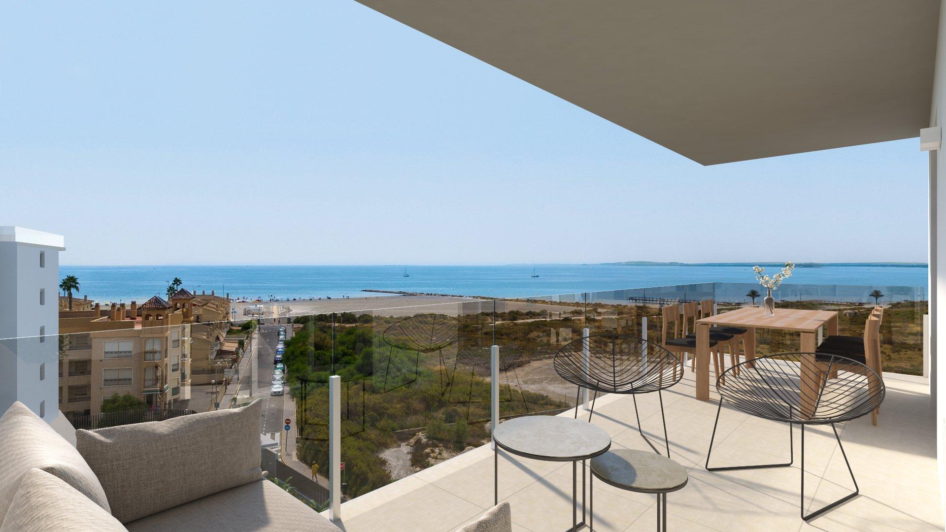 New-build apartment building entrance, Tamarit, Santa Pola