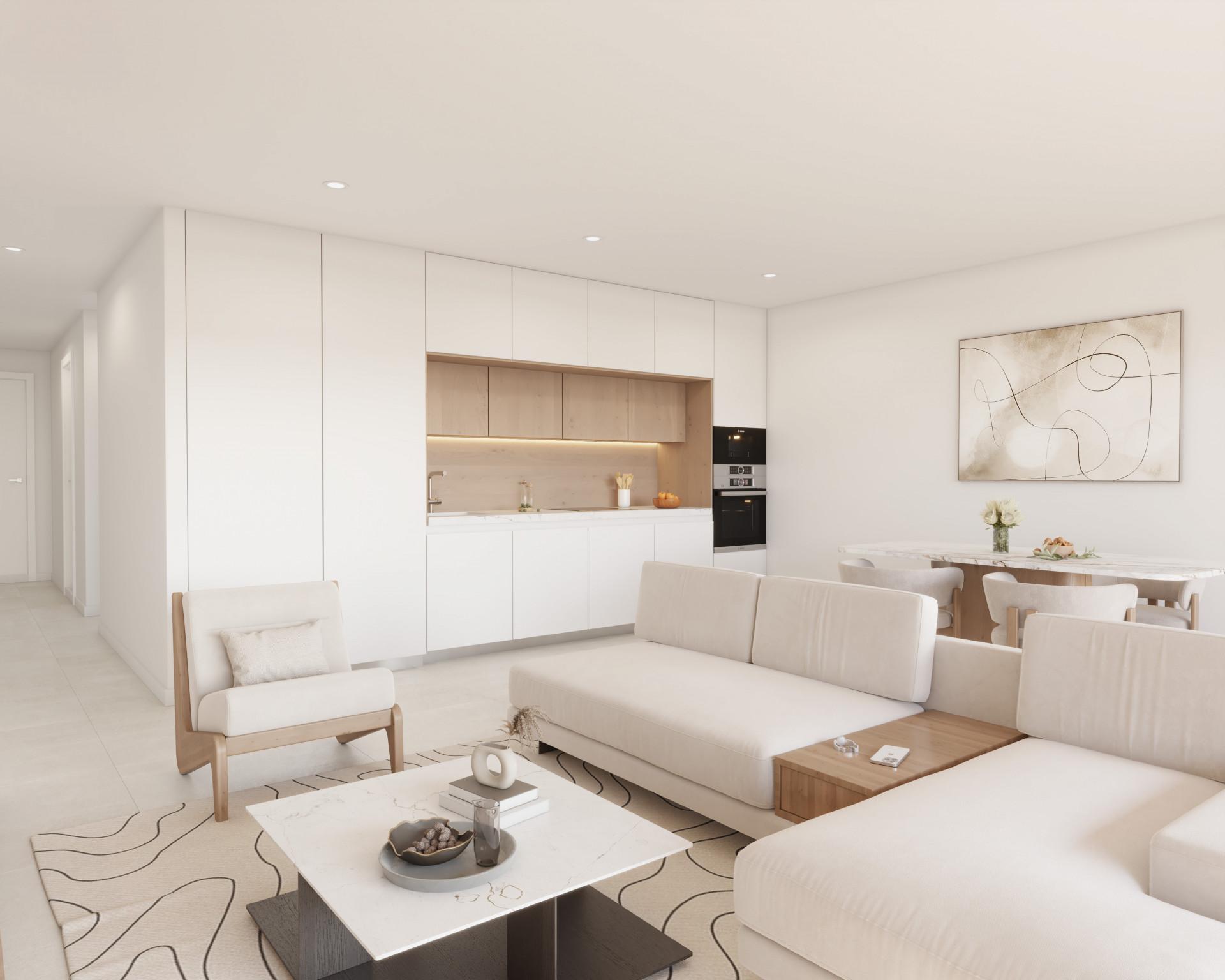 Kitchen fittings in new-build apartment, El Castillo, Manilva