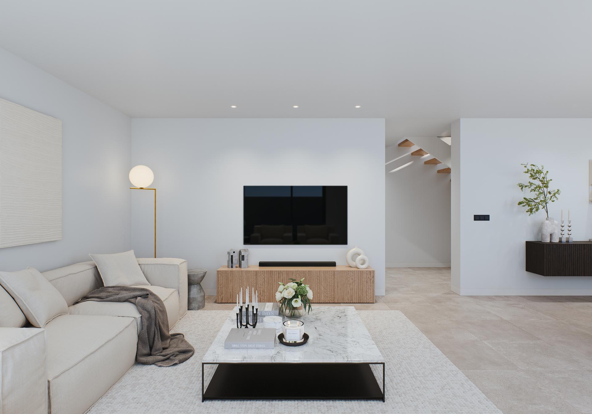 Roof terrace solarium in new-build villa, La Zenia, Orihuela Costa