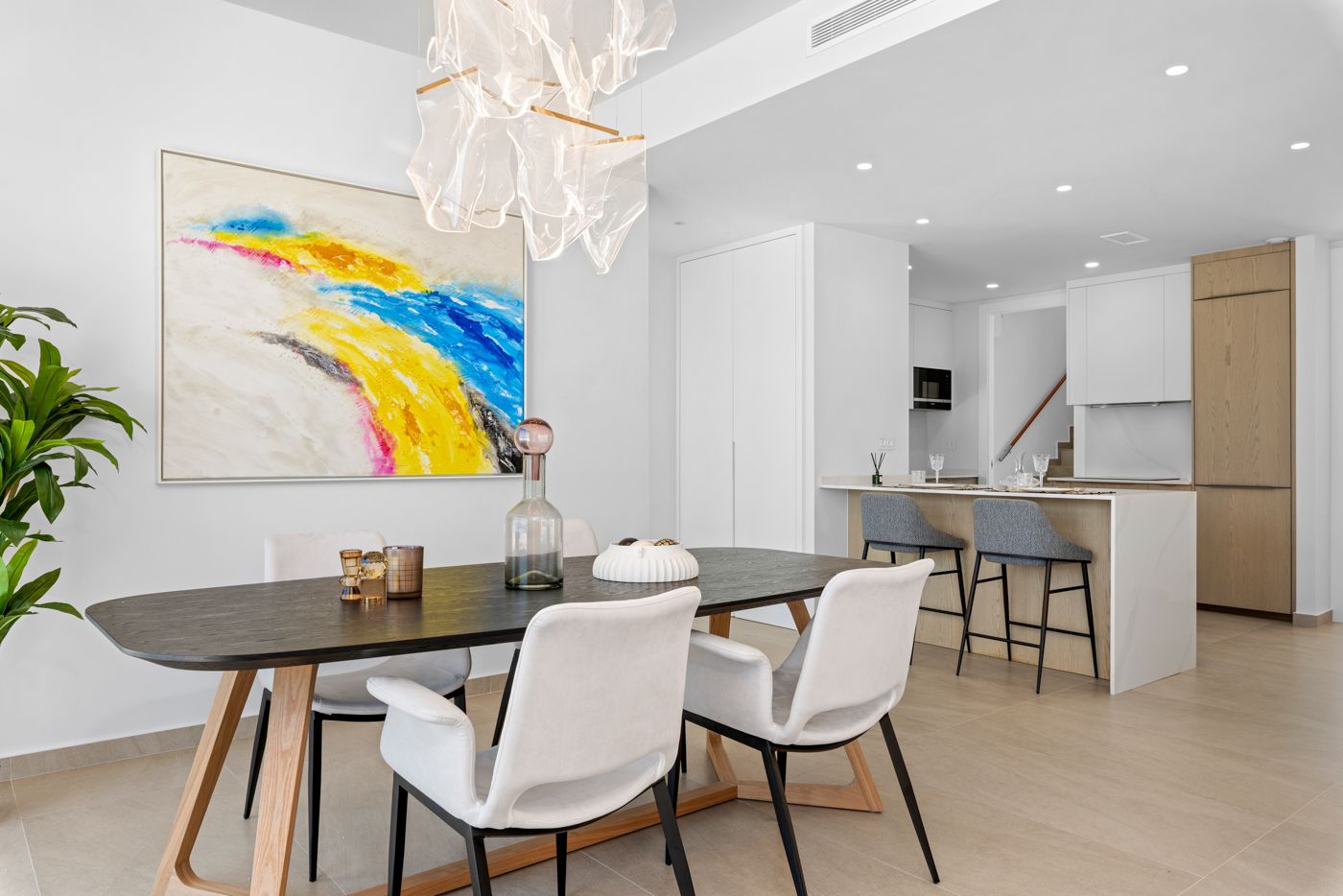 Upper floor interior in 3-bedroom villa, Campoamor, Orihuela Costa