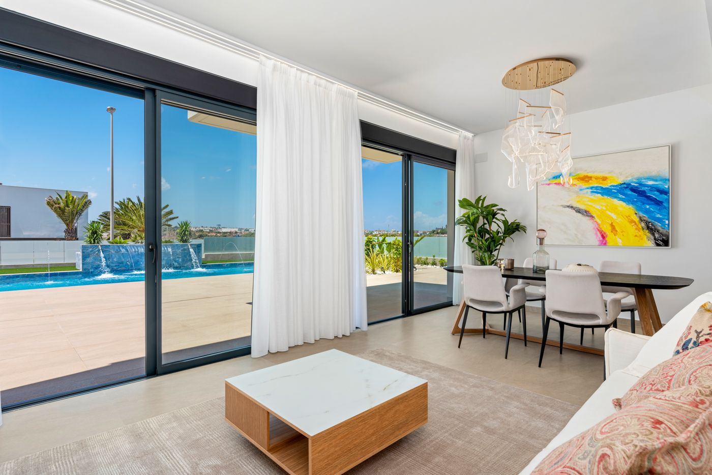 Dining area in open-plan space, 3-bedroom villa, Campoamor