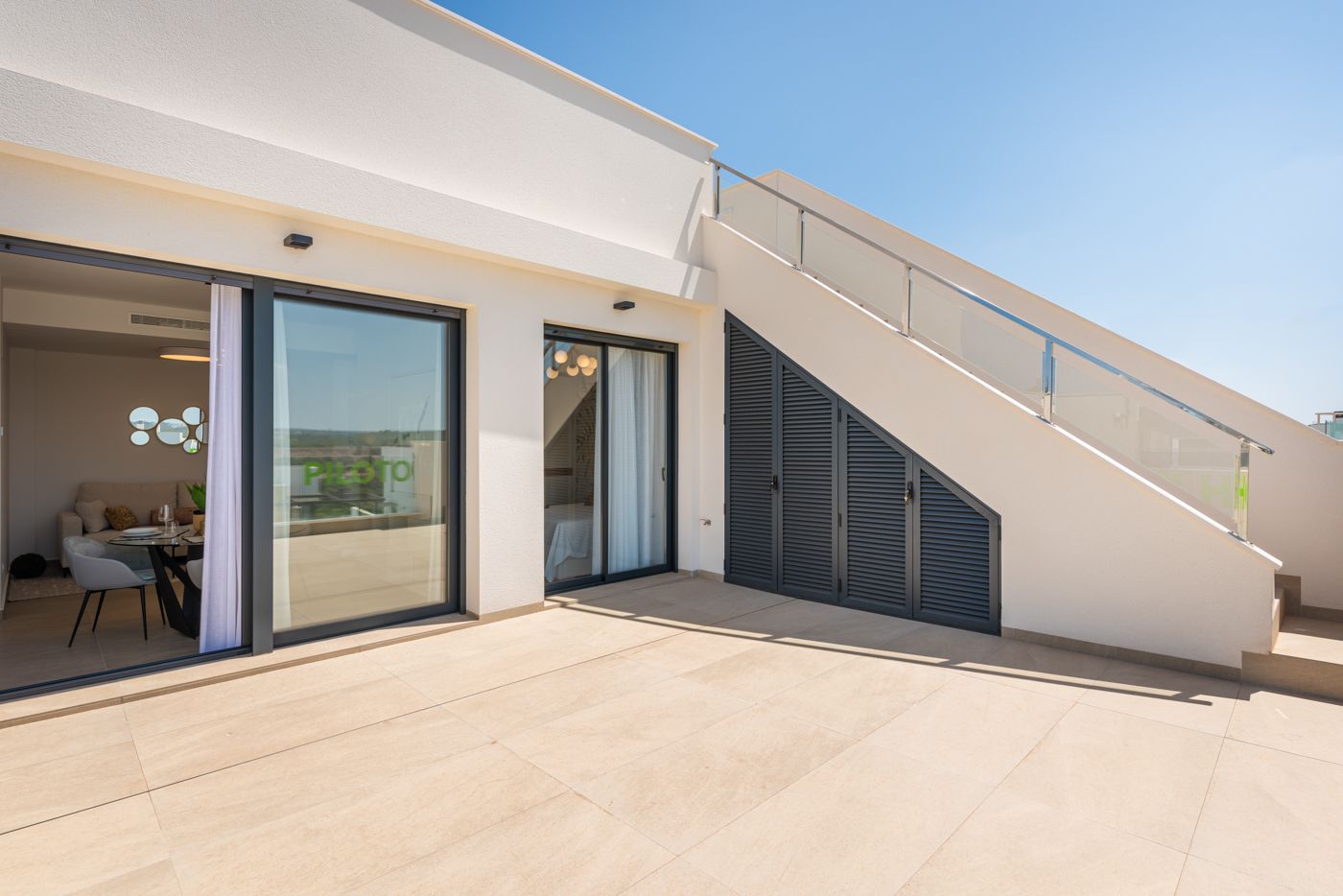 Side elevation of new-build villa on 500m2 plot, Campoamor