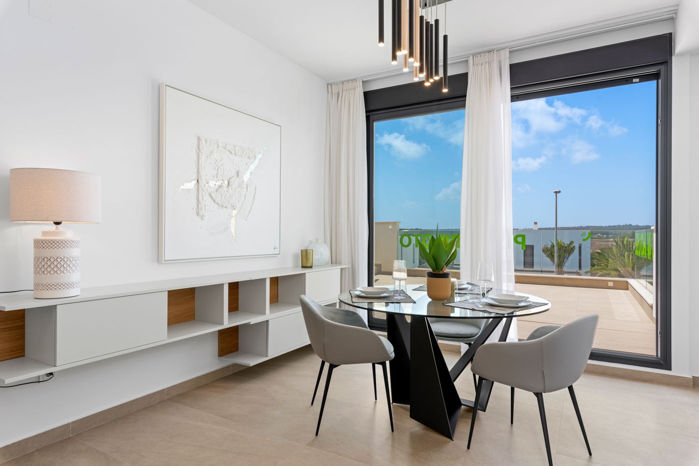 Floor finish detail in new-build villa, Campoamor, Orihuela Costa