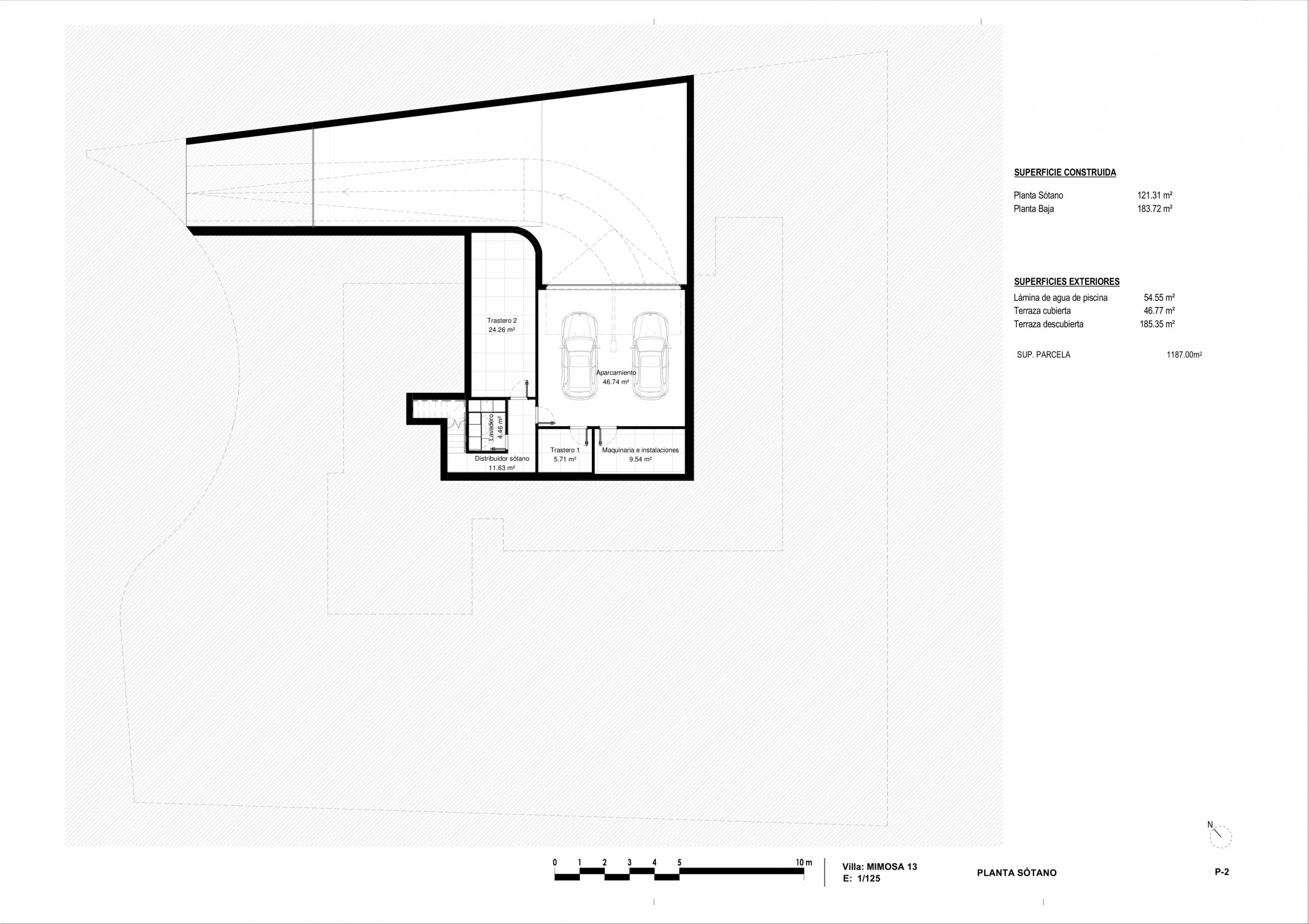 Ground-floor plan of 3-bedroom villa, Las Colinas Golf, Orihuela