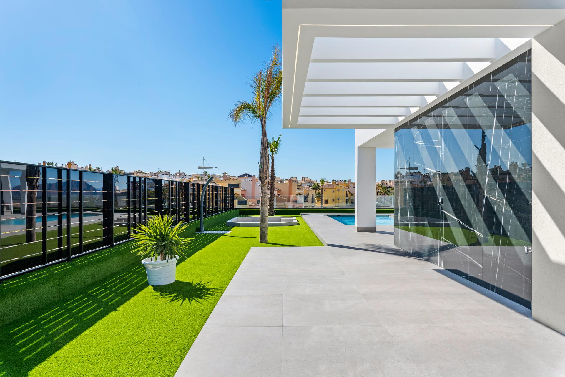 Bedroom with built-in storage in new-build villa, Algorfa