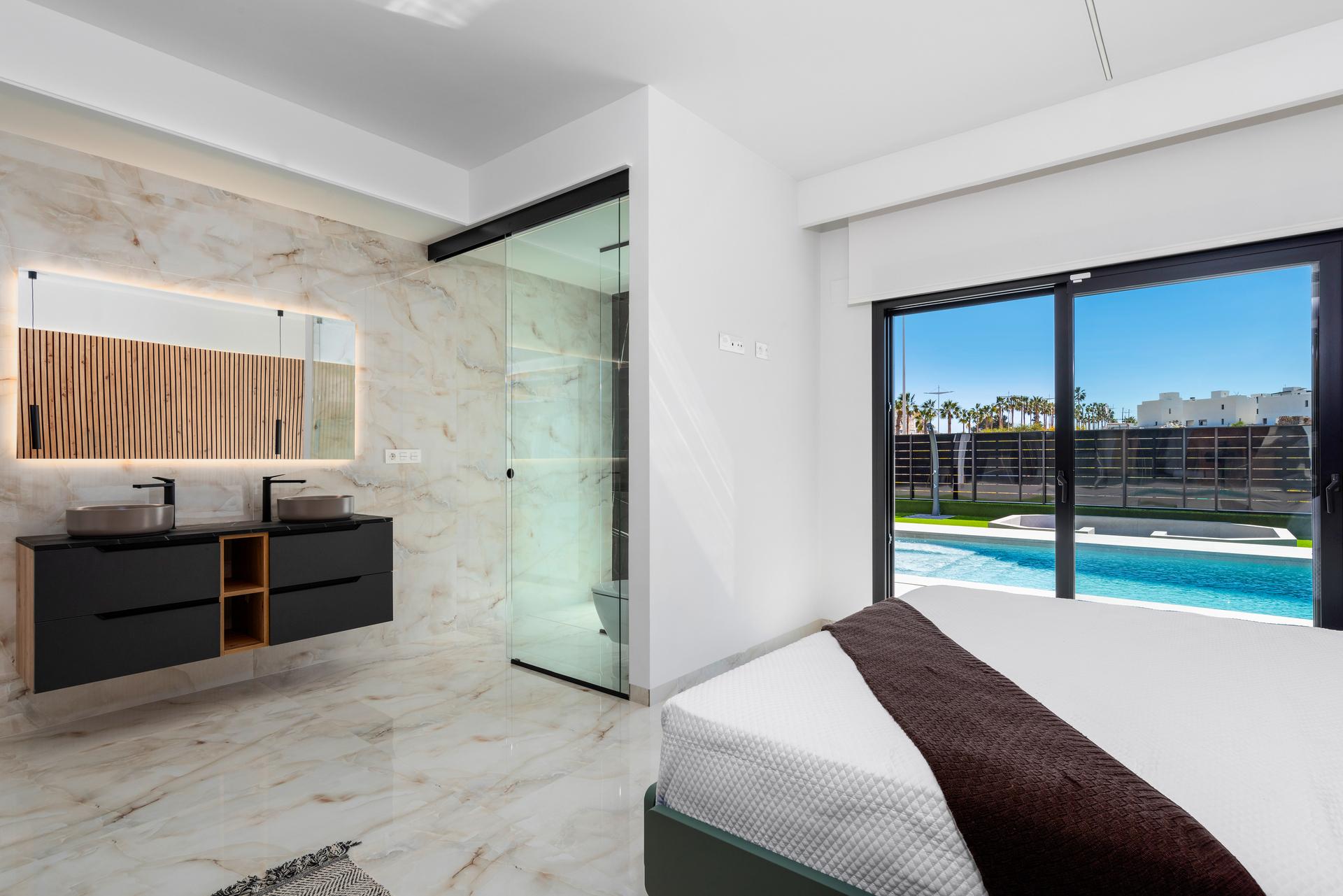 View from solarium of new-build villa, Algorfa