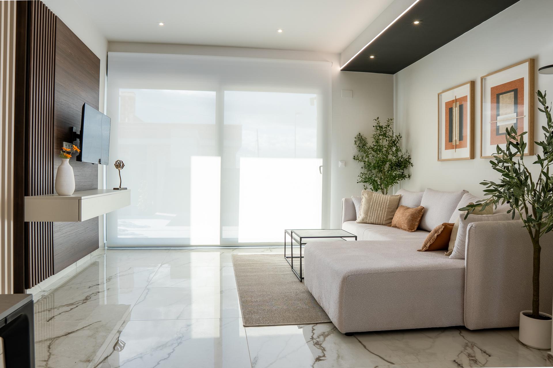 Hallway and staircase in new-build villa, Lo Marabú, Rojales