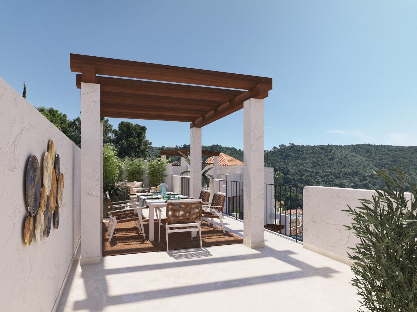 Kitchen with fitted units in new-build apartment, Benahavis