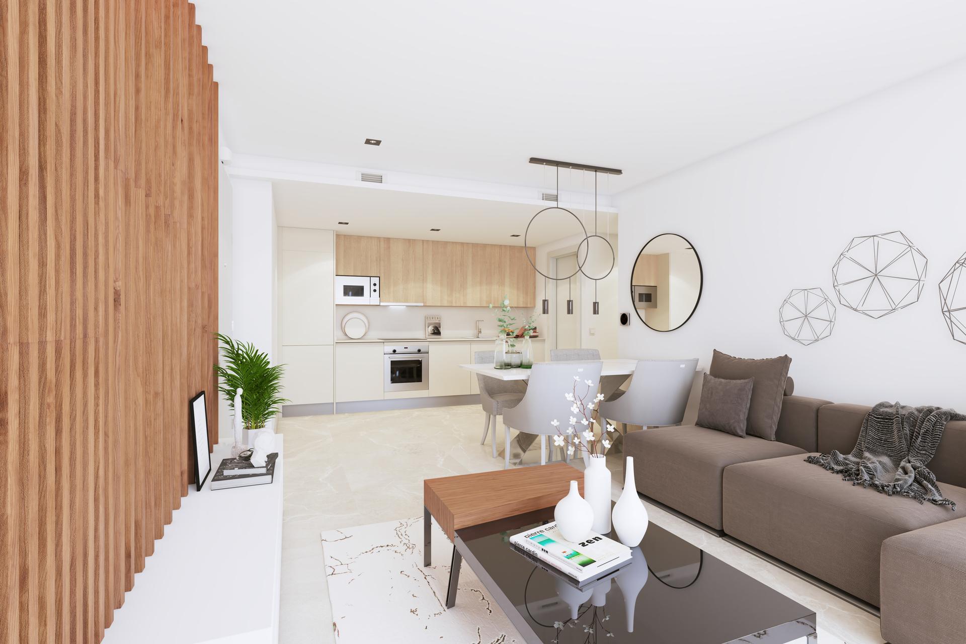 Communal pool area in new-build development, Benahavis