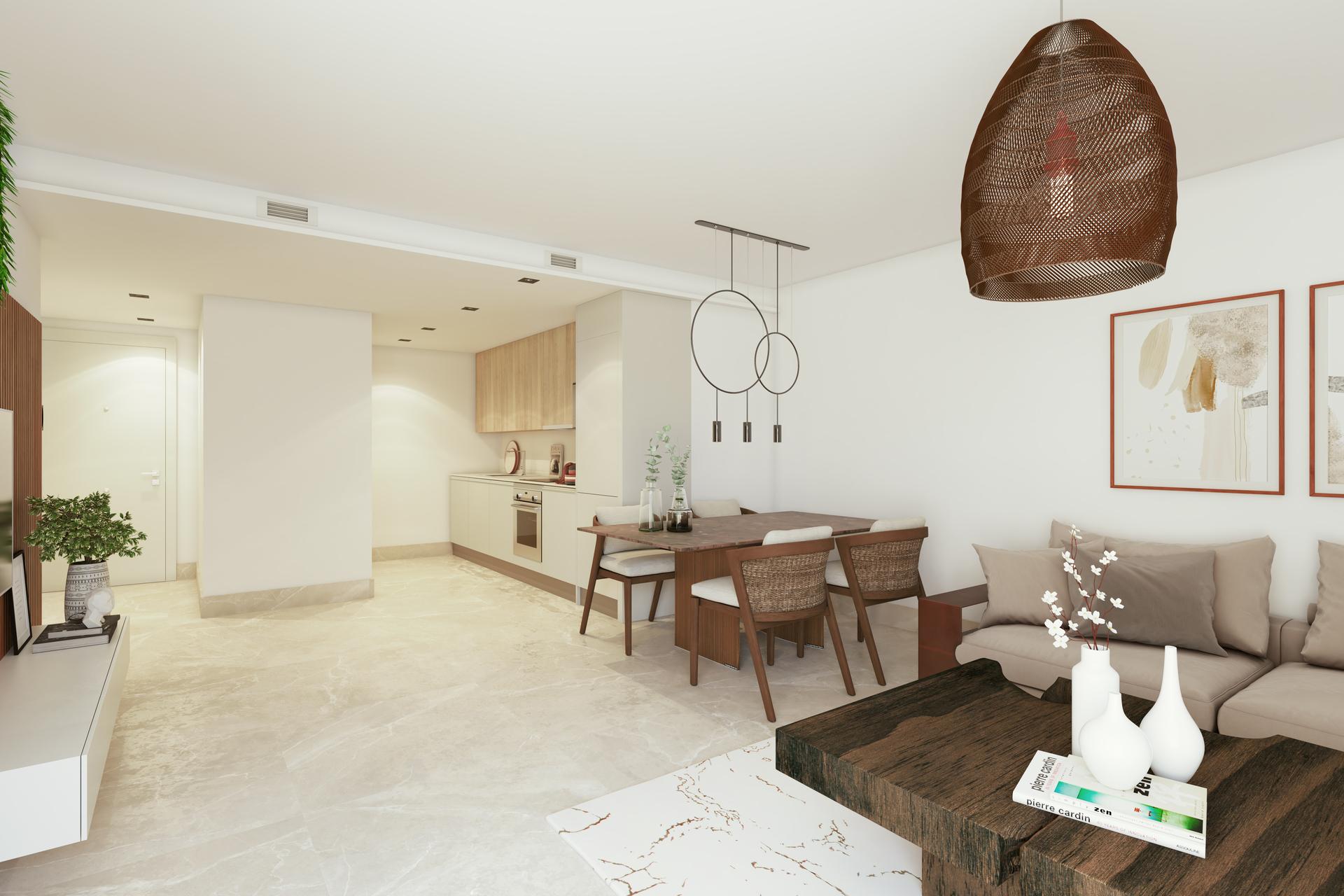Building entrance and lift lobby, new-build apartment, Benahavis