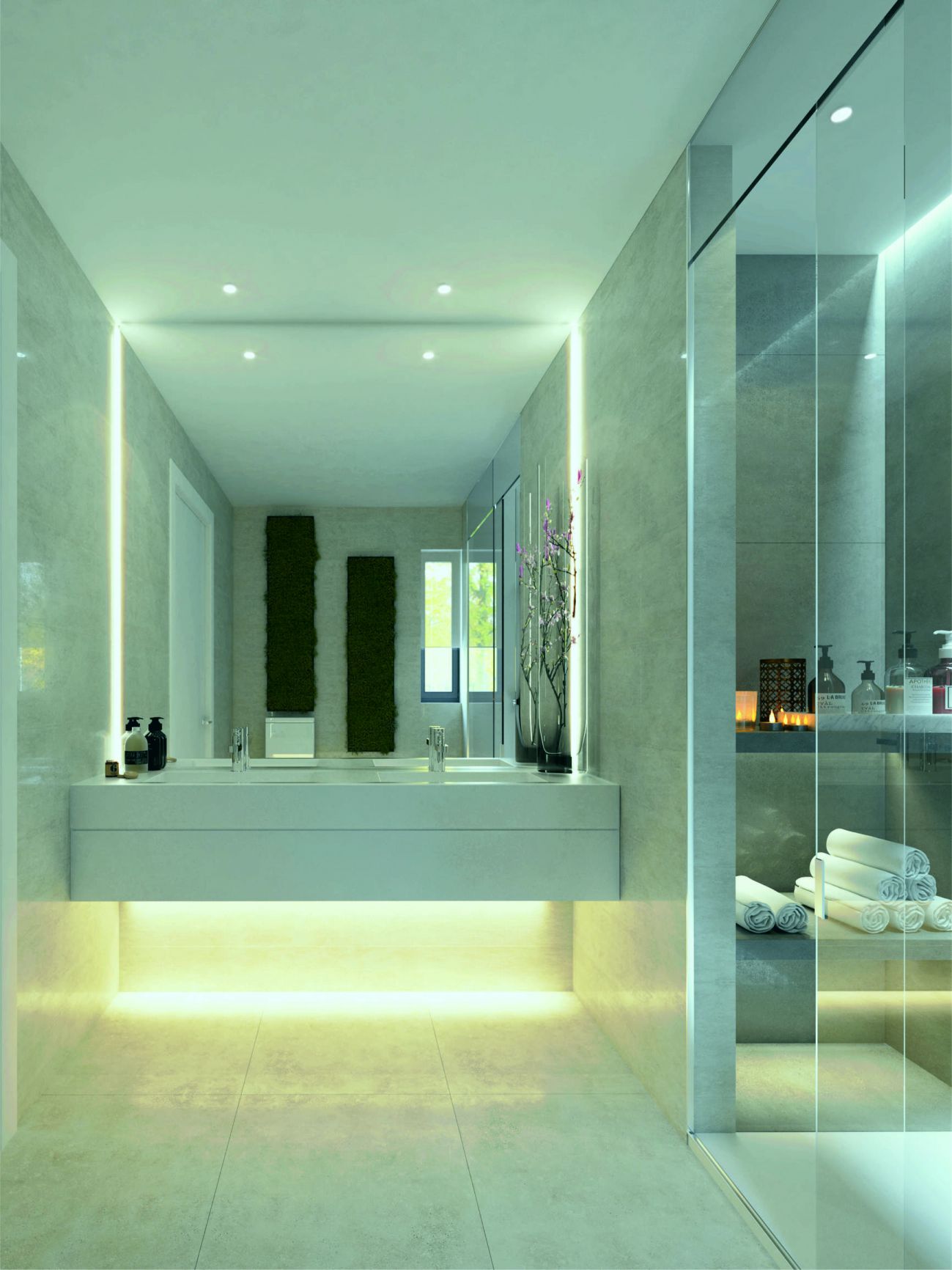 Interior living area with designer finishes