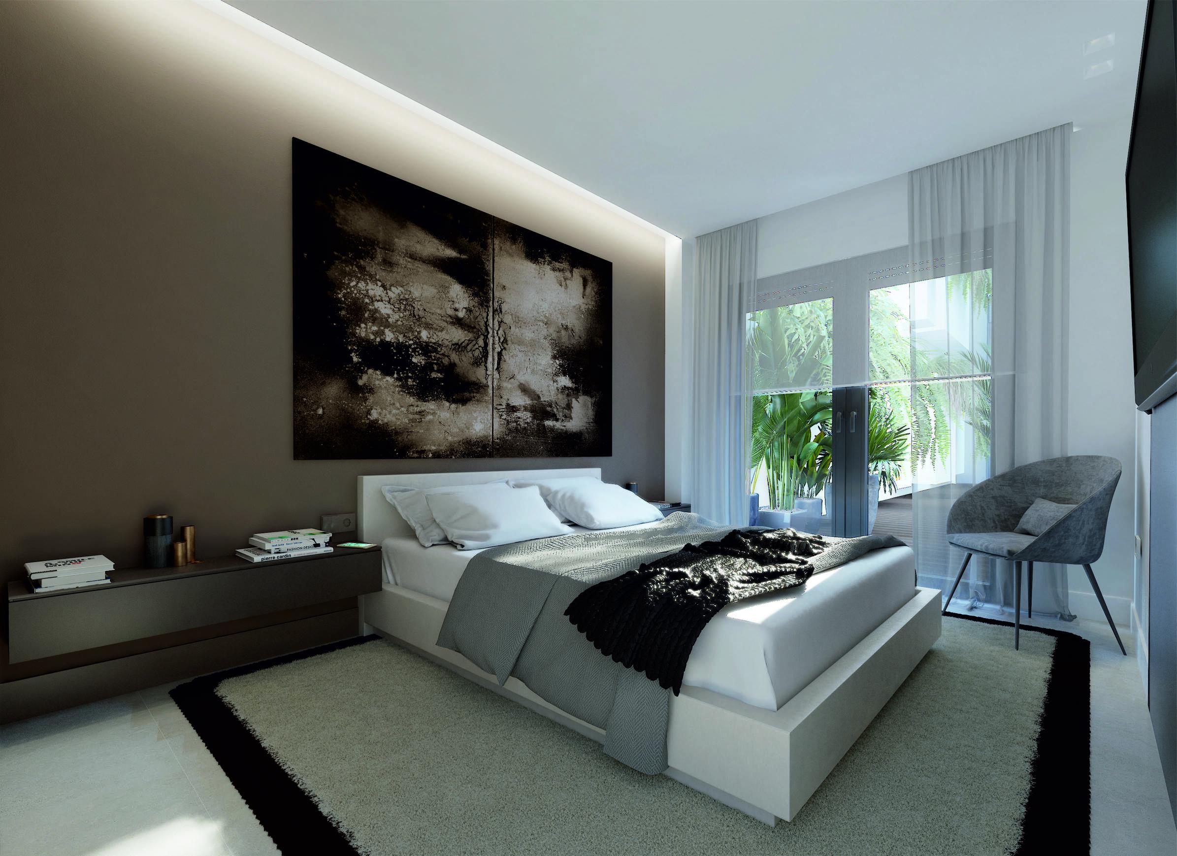 Kitchen with luxury ceramics and fitted appliances