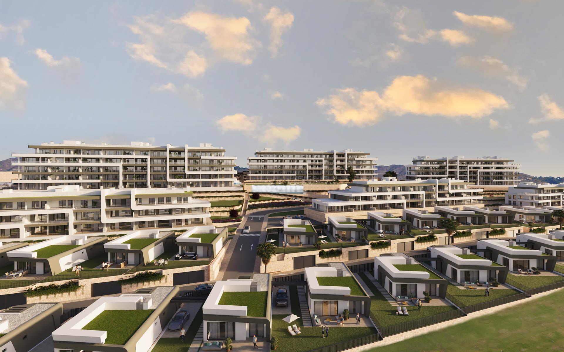 Development communal area, 3-bedroom apartment block, Bonalba-Cotoveta