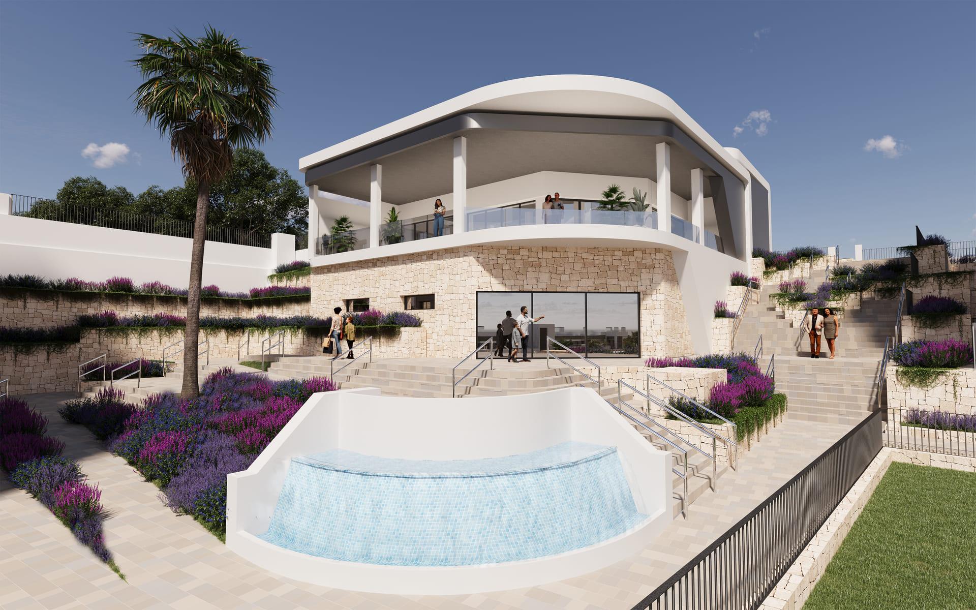Stairwell of the penthouse in Bonalba-Cotoveta, Mutxamel