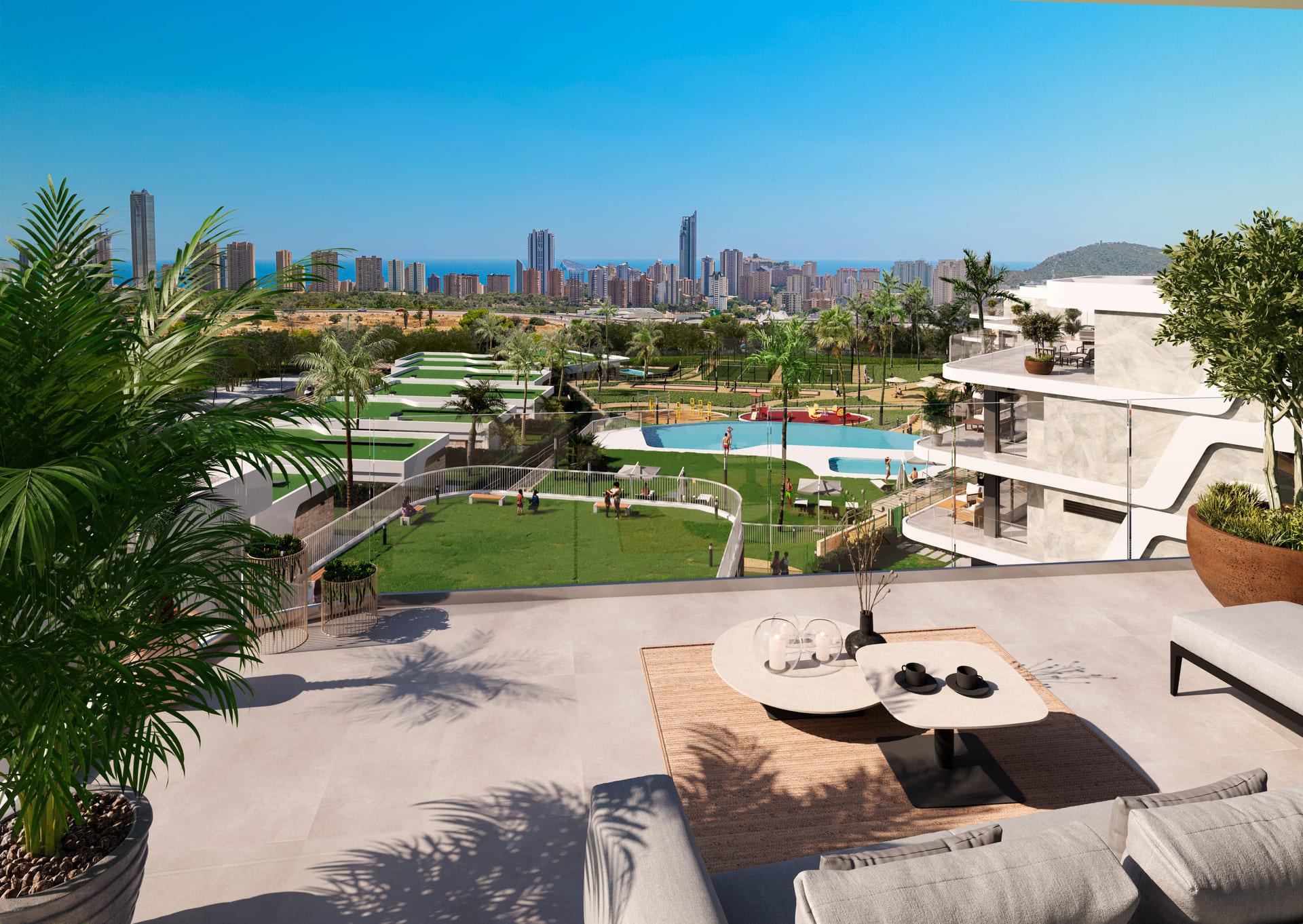 Street view of the penthouse in Finestrat hills, Finestrat