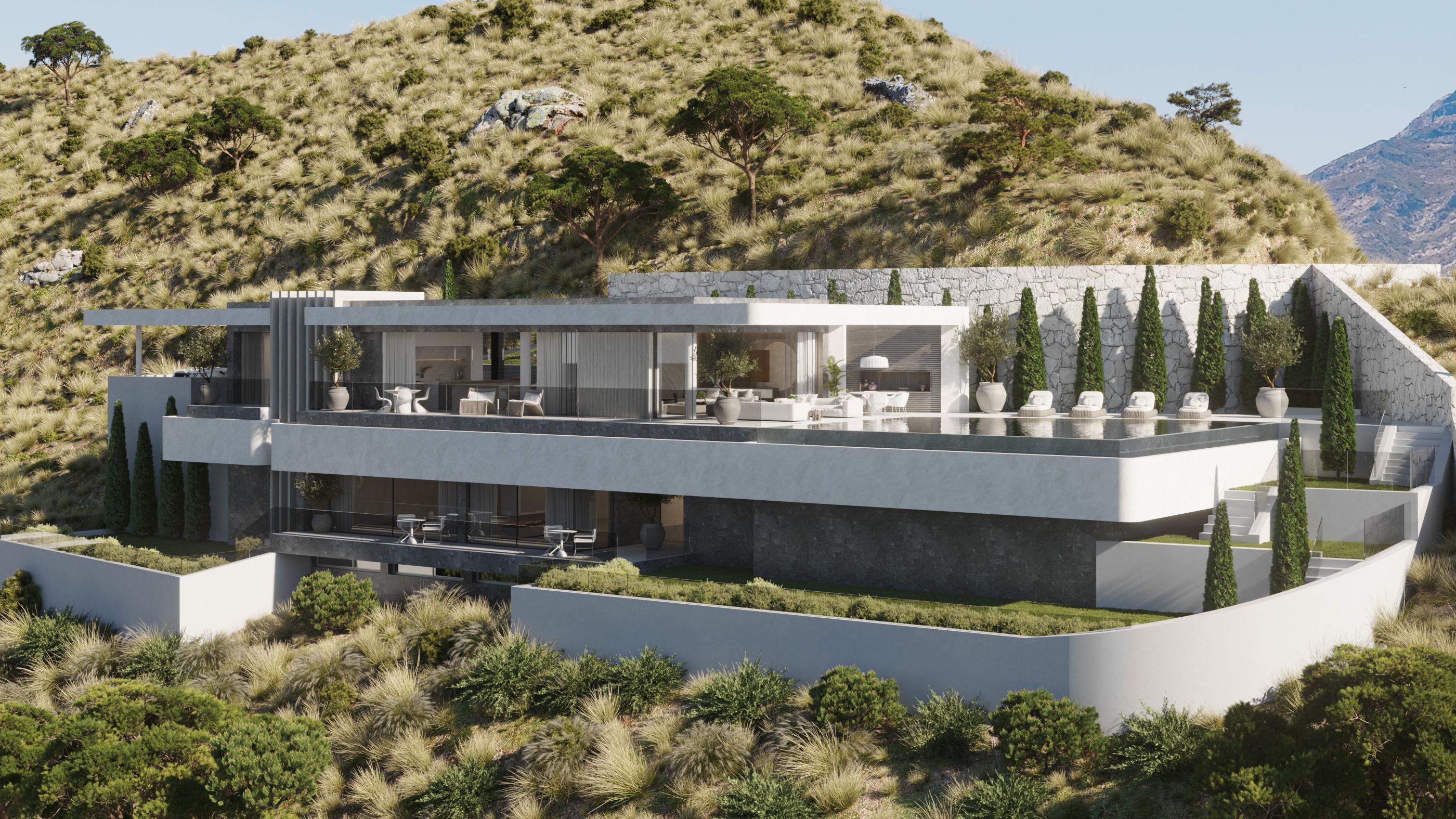 Exterior or interior view of 4-bedroom new-build villa, El Madroñal, Benahavis