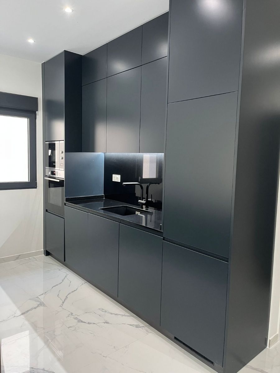 Kitchen worktop and cabinetry detail, new-build villa, La Romana
