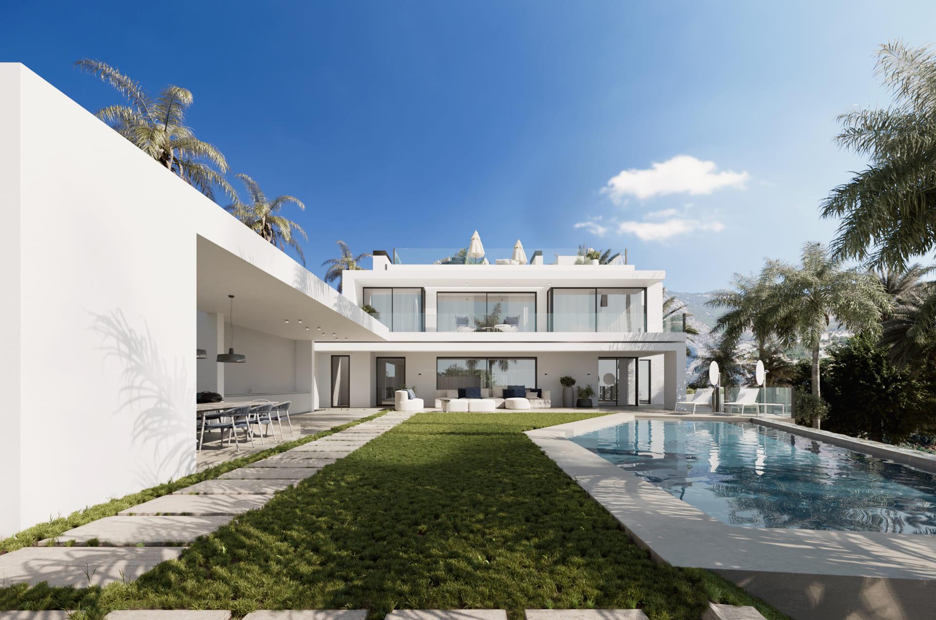 Living area in 6-bedroom villa, Cascada de Camojan, Marbella