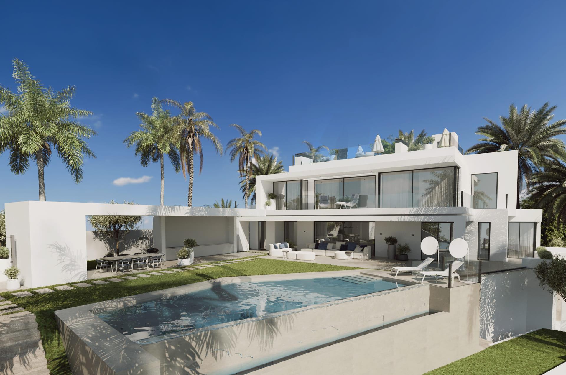 Kitchen in 6-bedroom new-build villa, Cascada de Camojan, Marbella