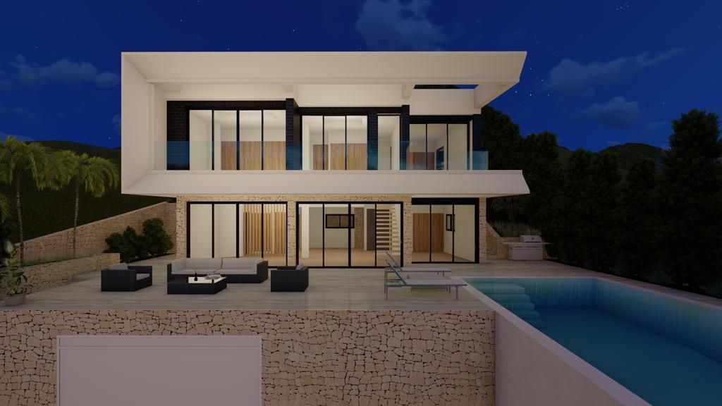 Second floor plan of 4-bedroom villa in Altea Hills, Altea