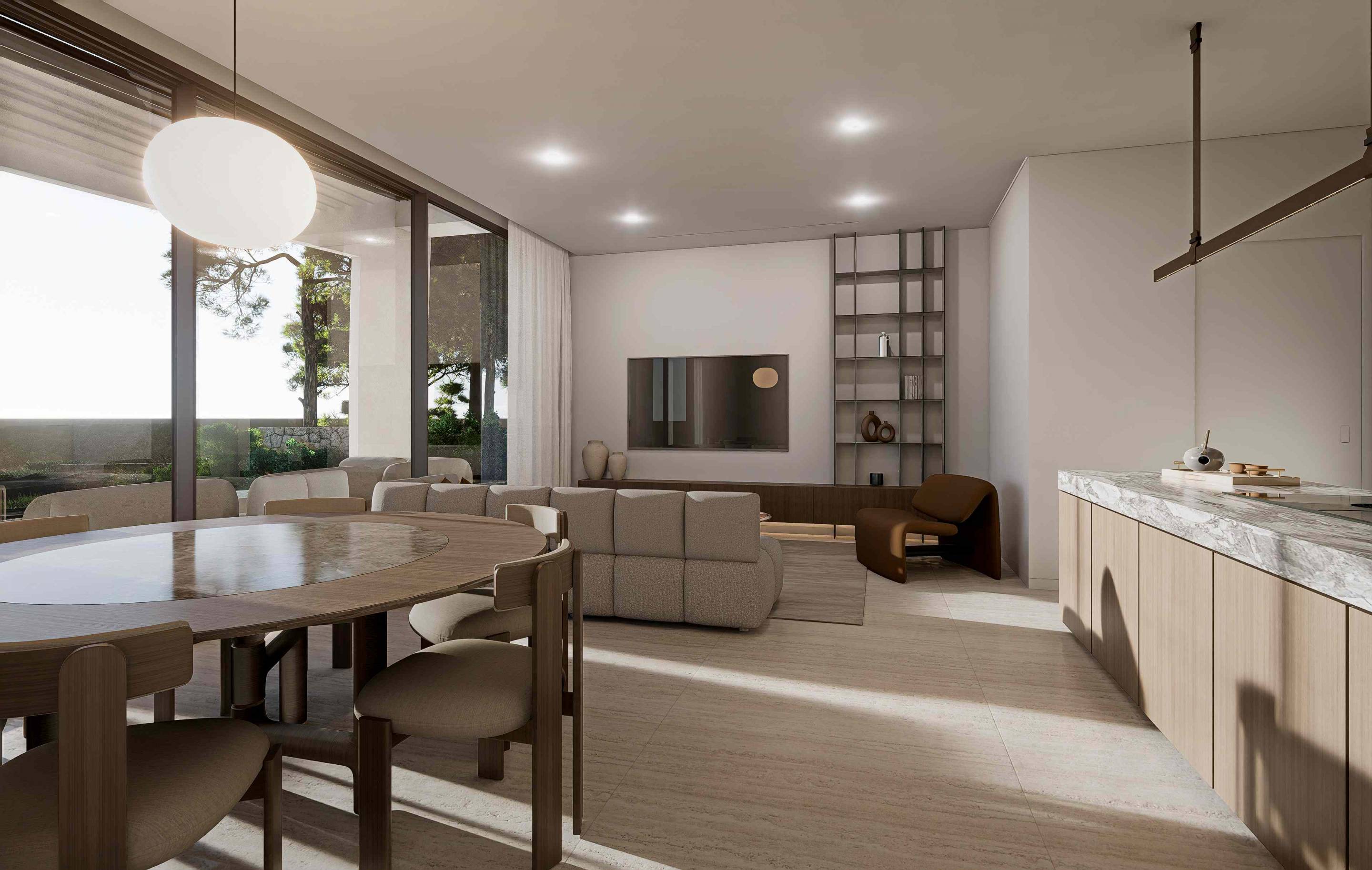 Front elevation of 3-bedroom new-build villa in Las Colinas Golf, Orihuela