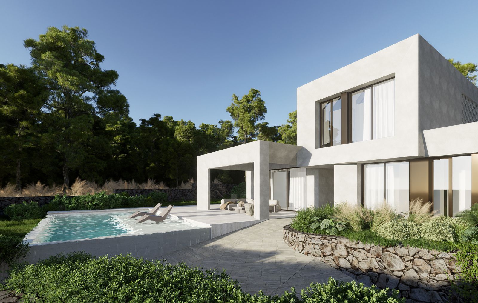 Ground floor layout showing open-plan living, Las Colinas Golf villa