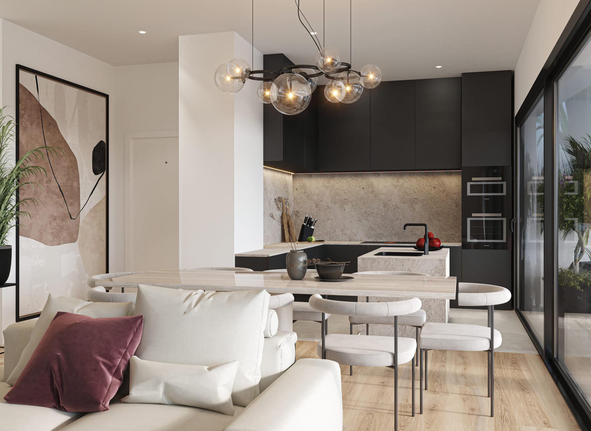 Building detail of the apartment in Las Colinas Golf, Orihuela