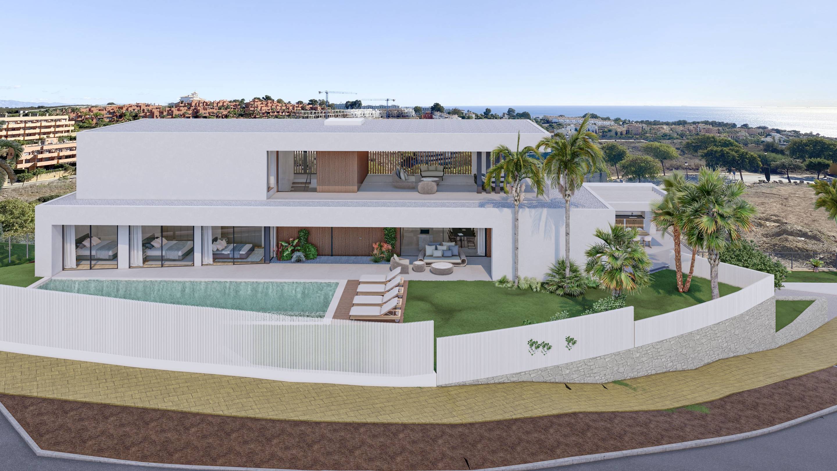 Open-plan kitchen and dining area in 4-bedroom villa, Bahia de las Rocas