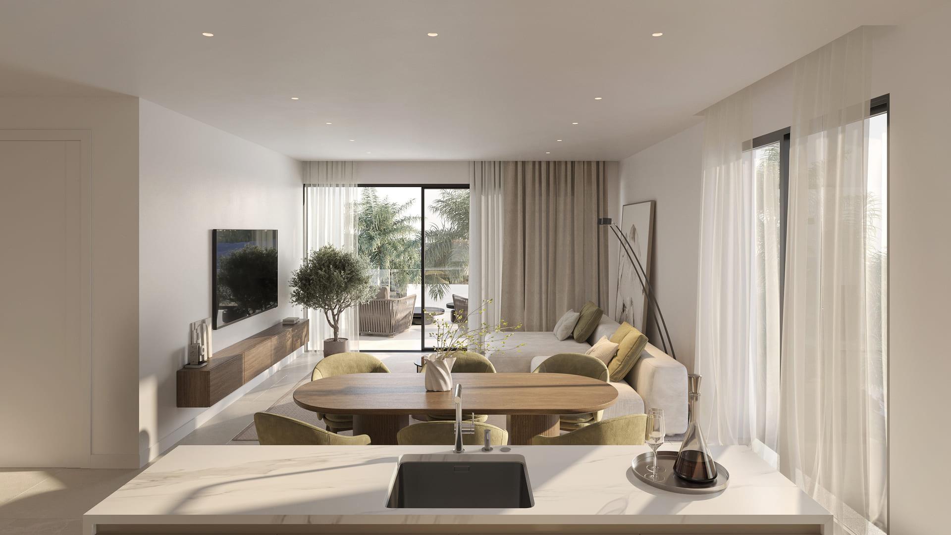 Stairwell in two-storey development, Azata Golf Estepona Oeste, Estepona