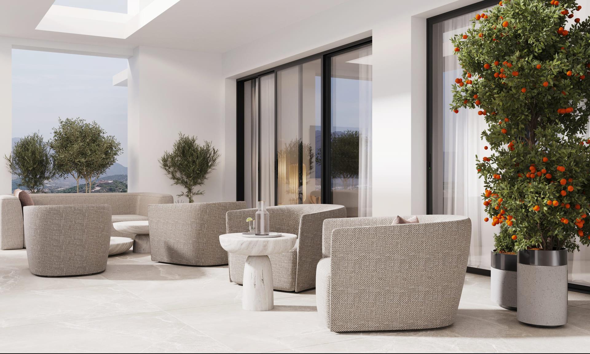 Development boundary and surrounding greenery, Azata Golf Estepona Oeste