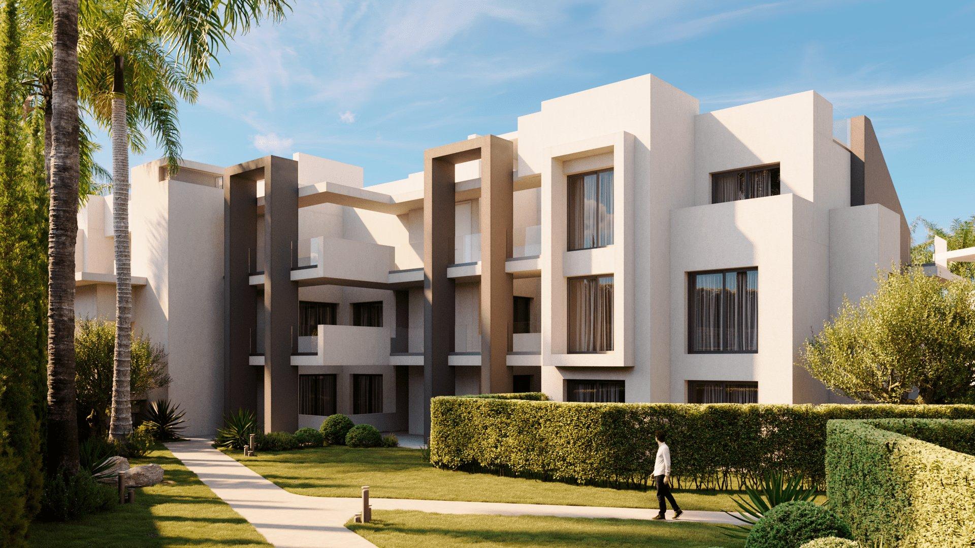 Hallway and entrance area in new-build apartment, Azata Golf Estepona Oeste