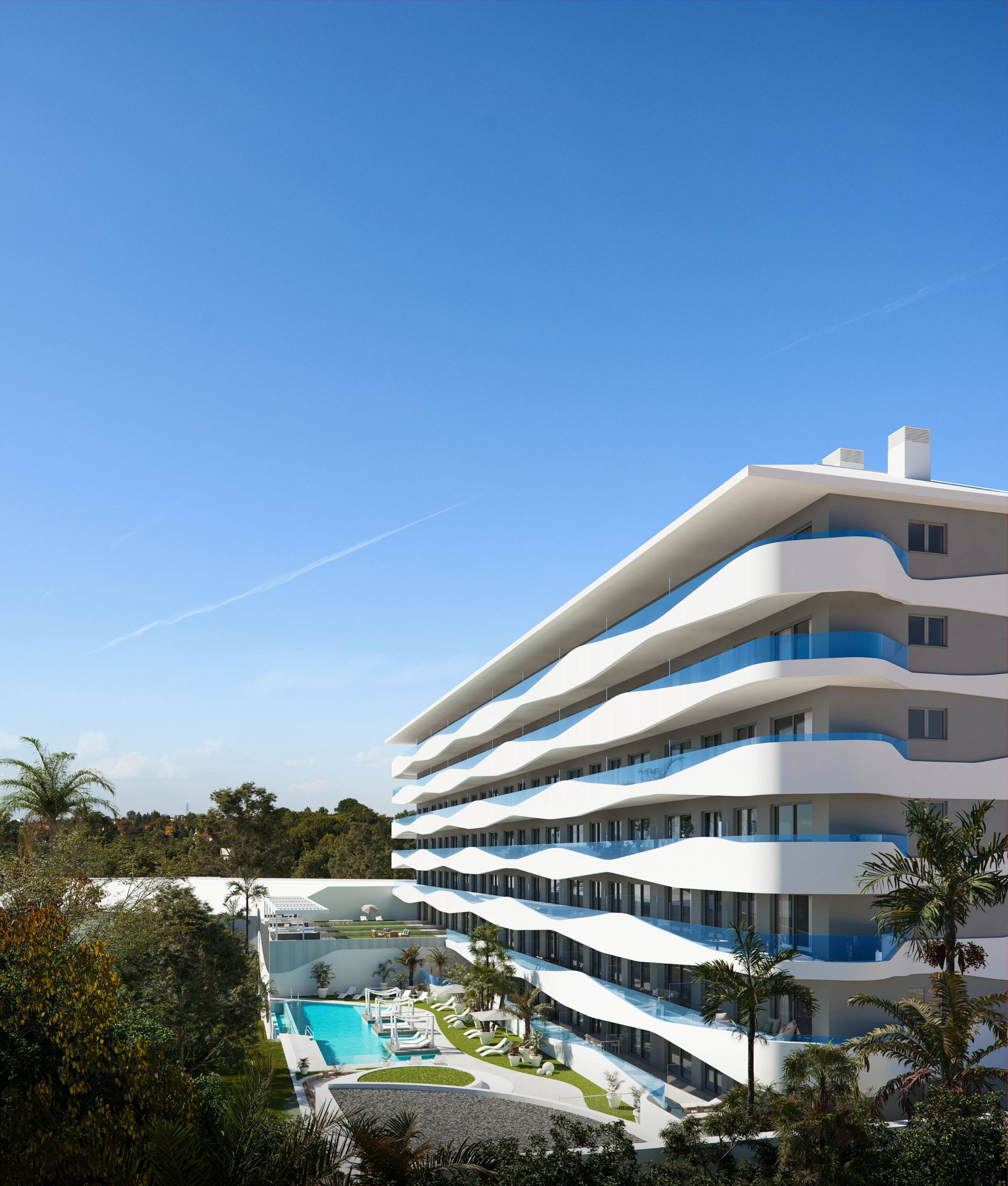 Living area in 2-bedroom penthouse, La Calerita