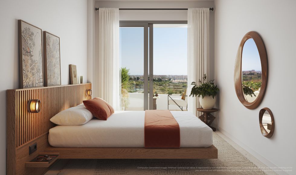 Bedroom in 2-bedroom penthouse, La Calerita