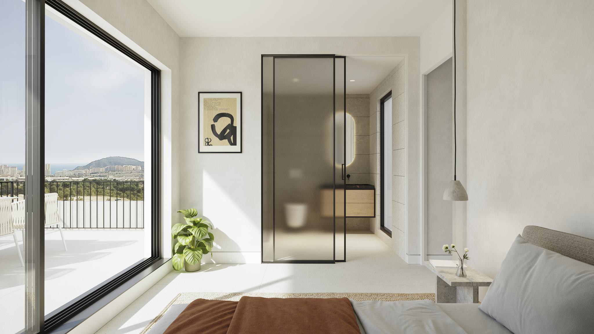 Bathroom with shower in new-build villa, Camporrosso Village, Finestrat
