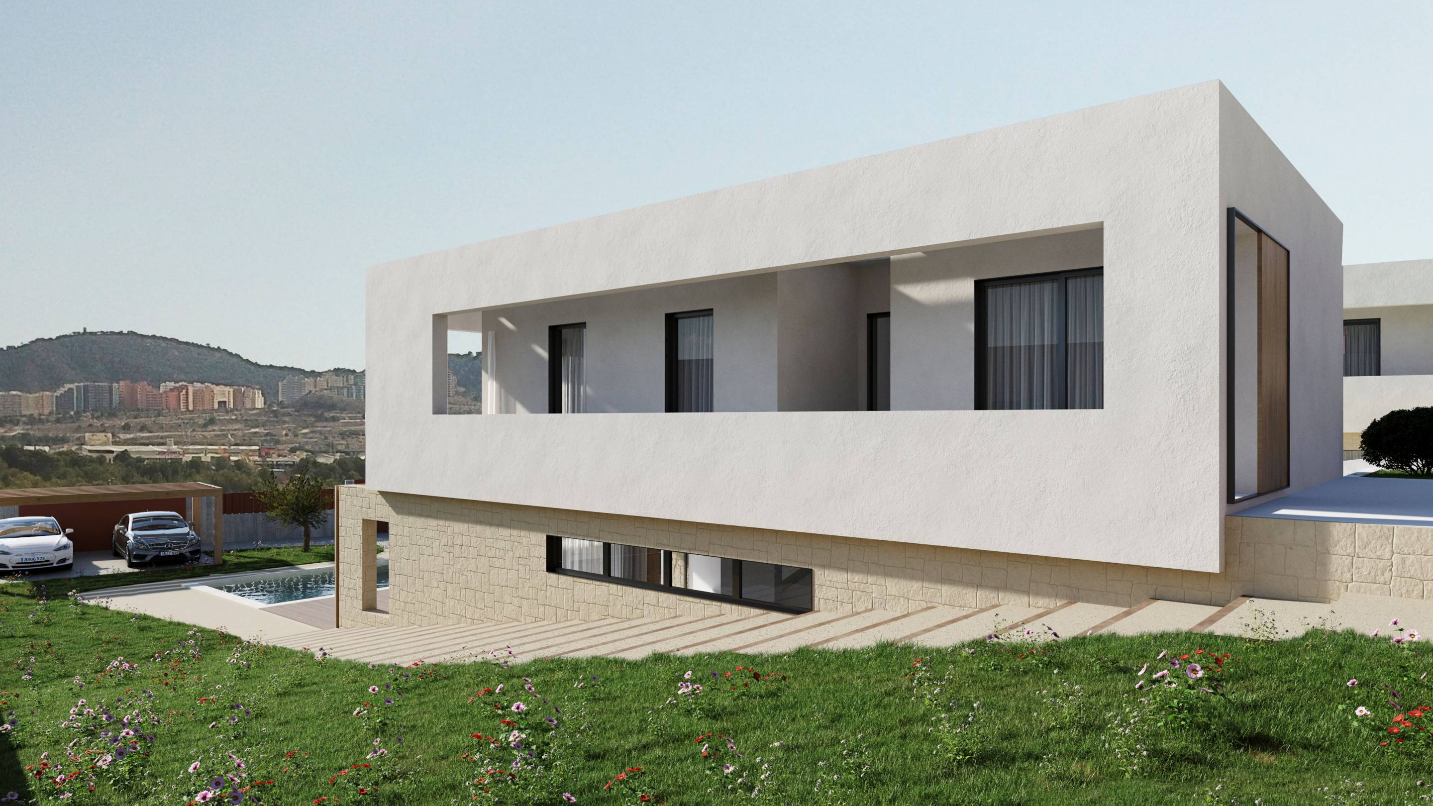 Elevated view of plot and surroundings, Camporrosso Village, Finestrat