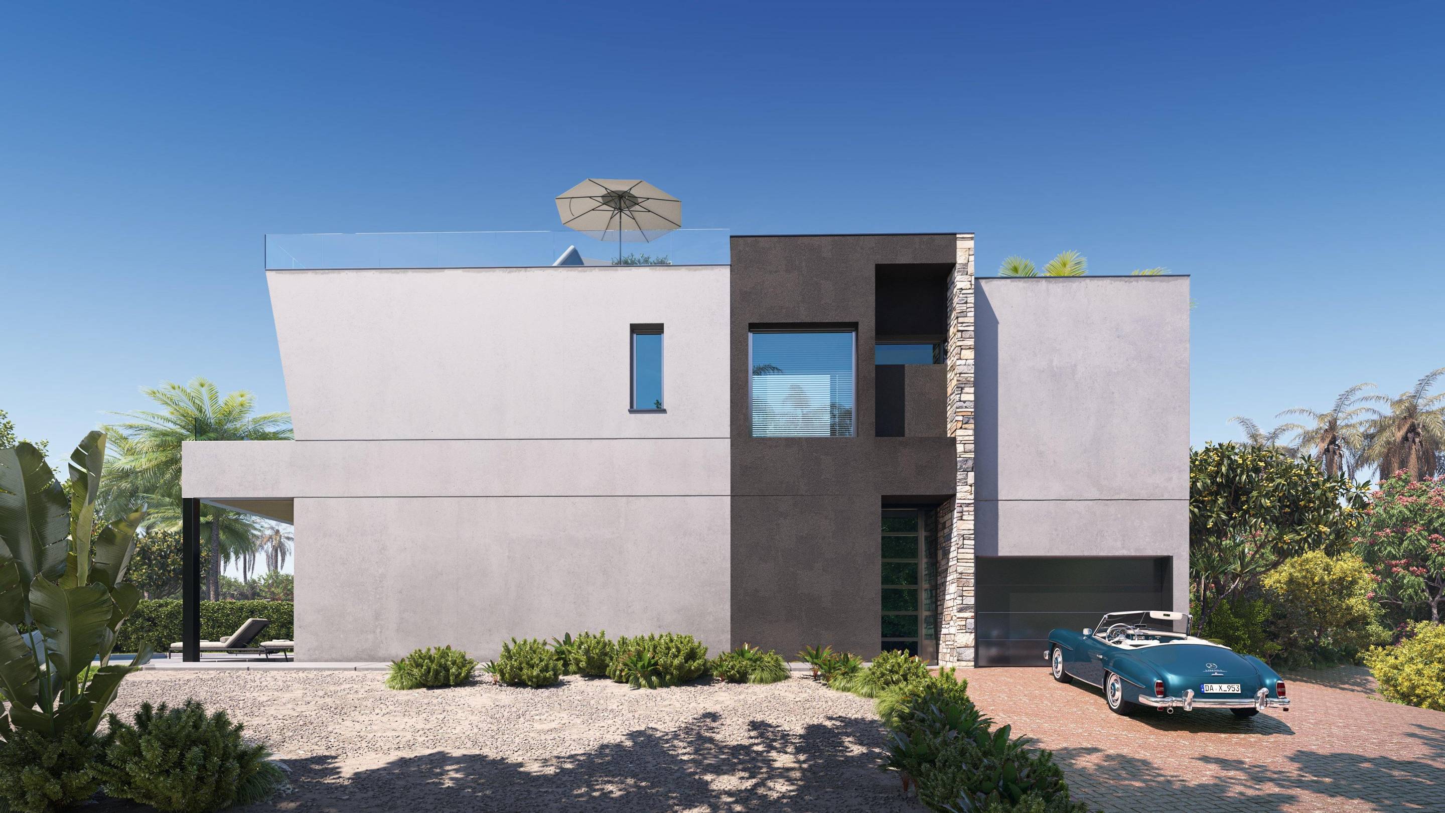 Window detail in new-build villa, Cometa-Carrió, Calpe
