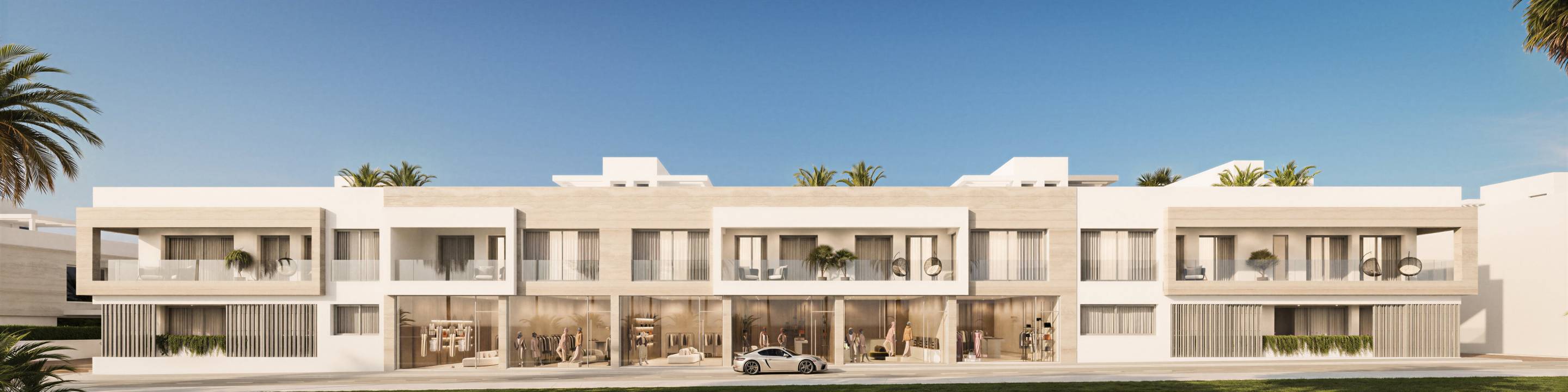 Bedroom with window in new-build bungalow, San Pedro, Marbella