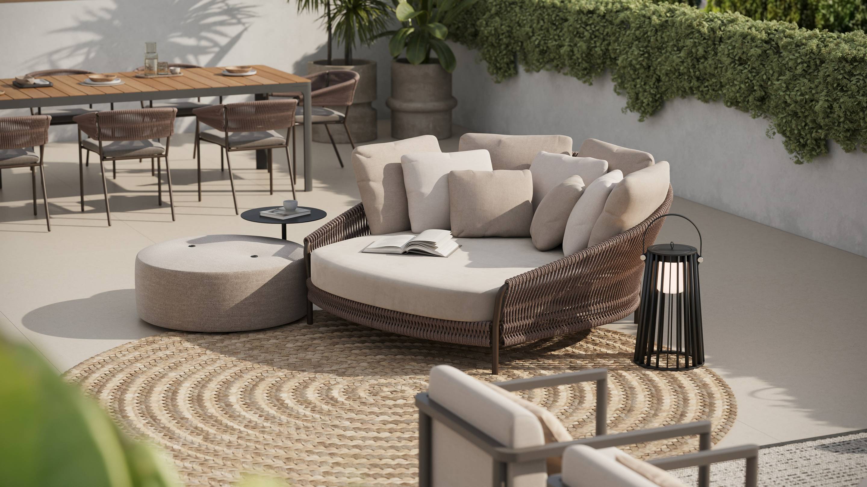 Living room sofa and flooring, new-build bungalow, San Pedro, Marbella