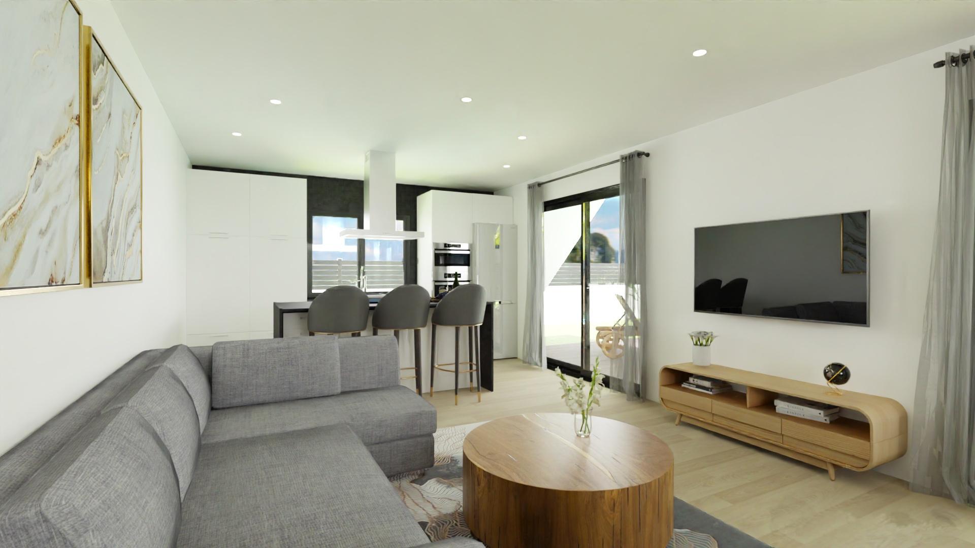 Hallway and entrance area of new-build villa in La Montanosa