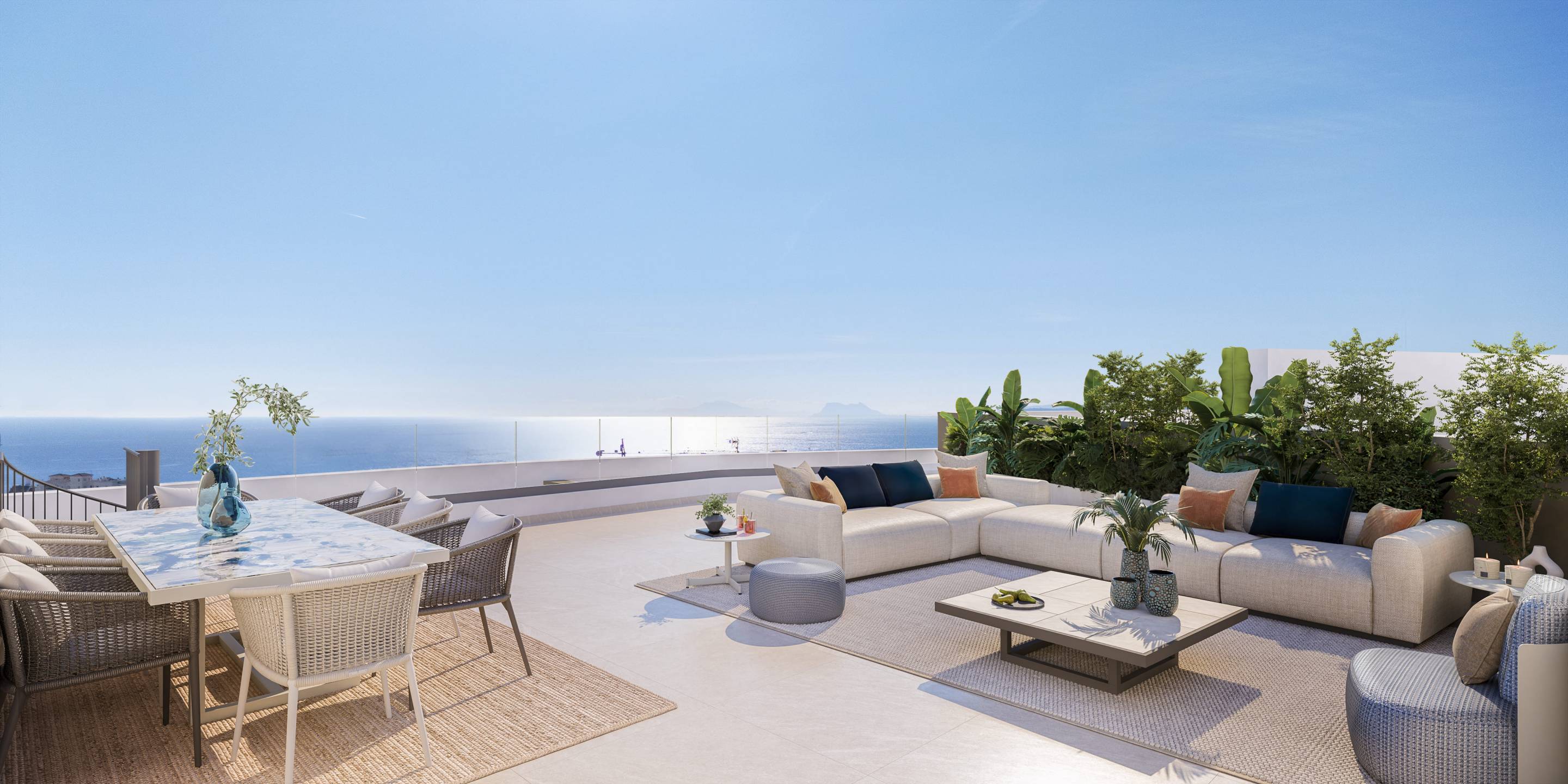 Terrace or balcony area in new-build apartment, Las Mesas, Estepona