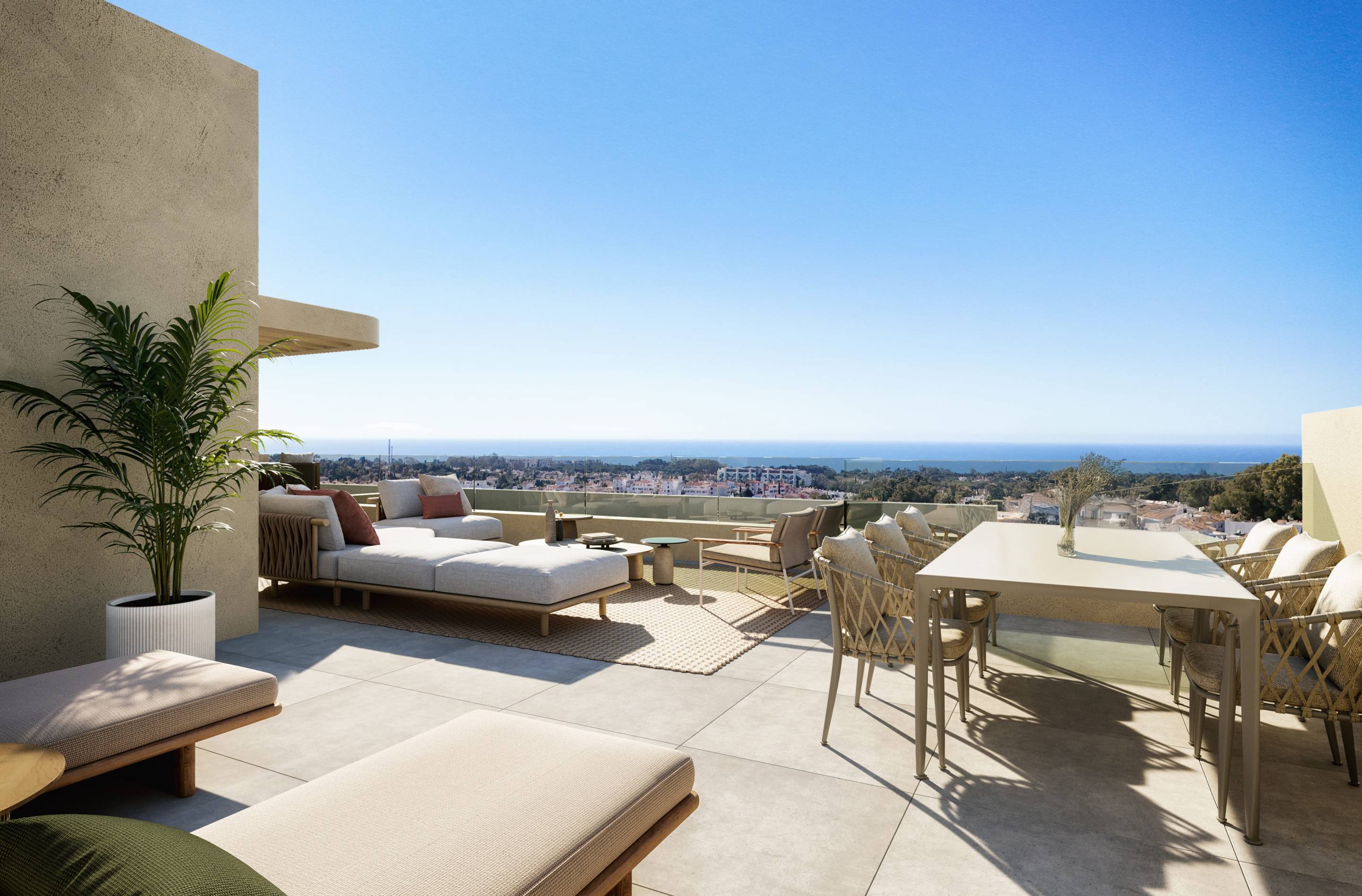 Communal area of new-build development, Estepona