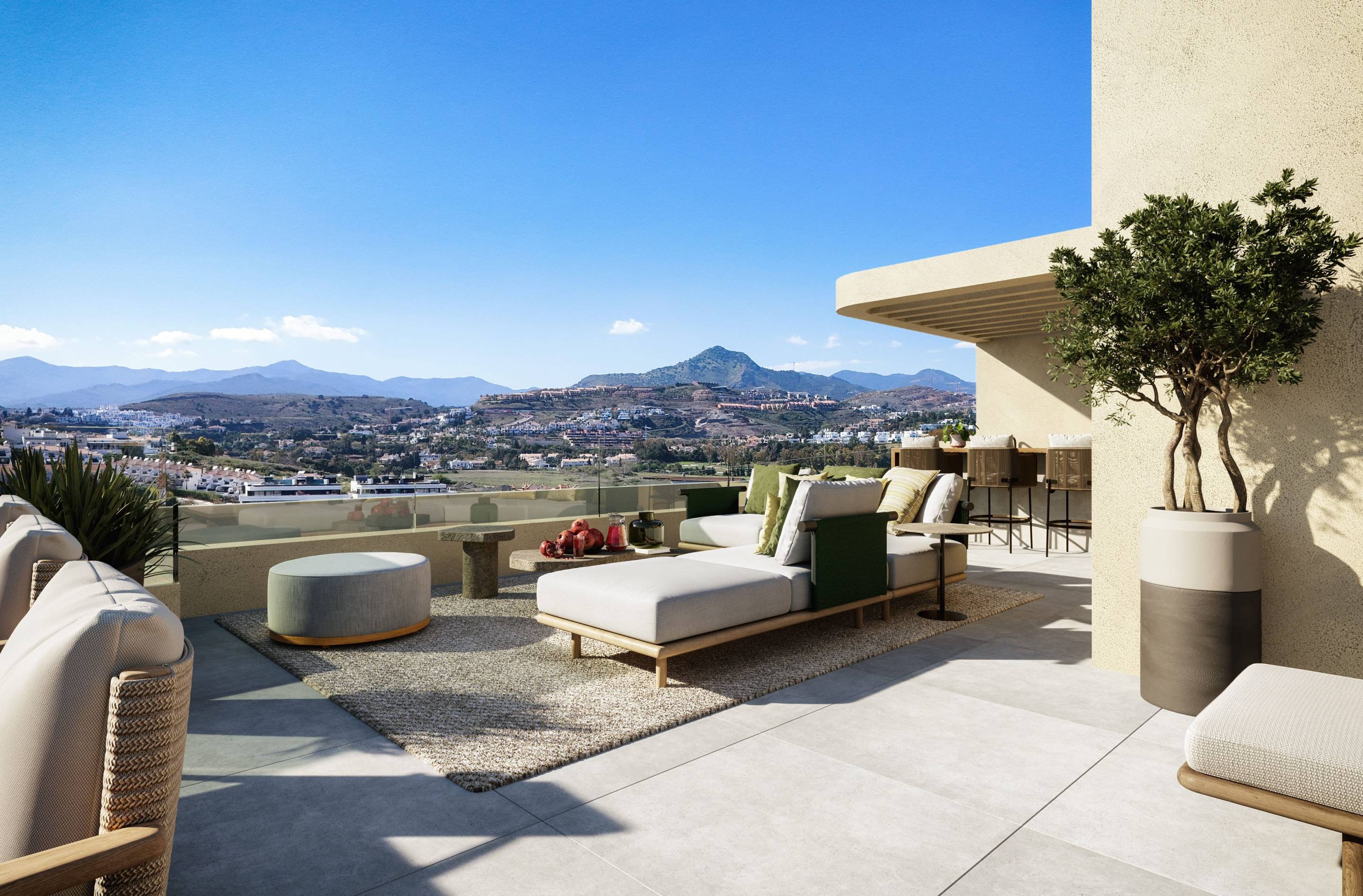 Terrace or outdoor area in 3-bedroom new-build apartment, Estepona