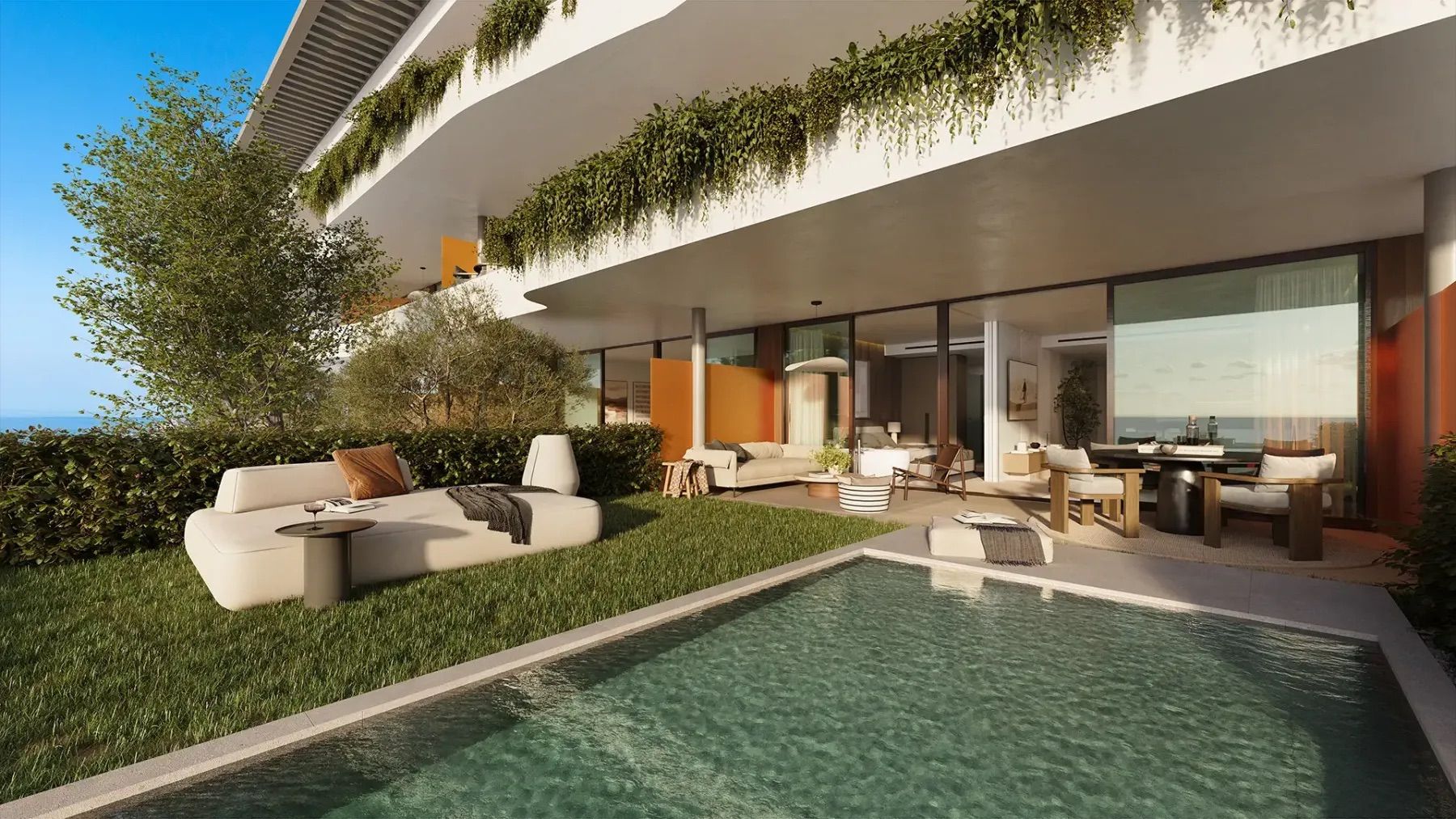 Terrace or balcony of 2-bedroom new-build apartment, El Higuerón, Fuengirola