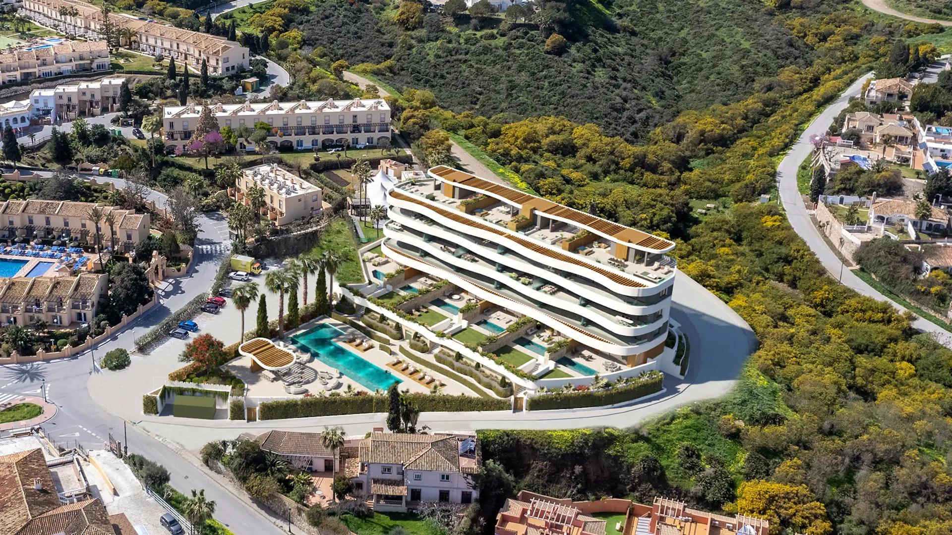 Second bathroom in 3-bedroom penthouse, Calaburra, Mijas