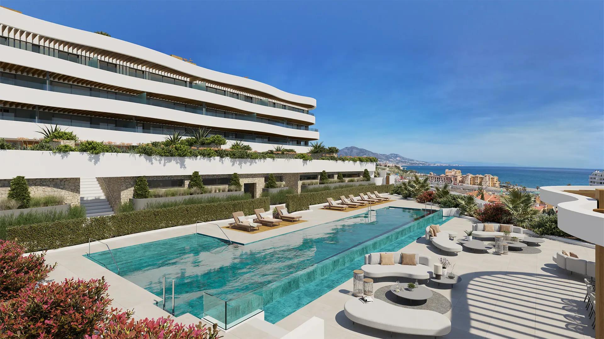 Private solarium on top floor of penthouse, Calaburra, Mijas
